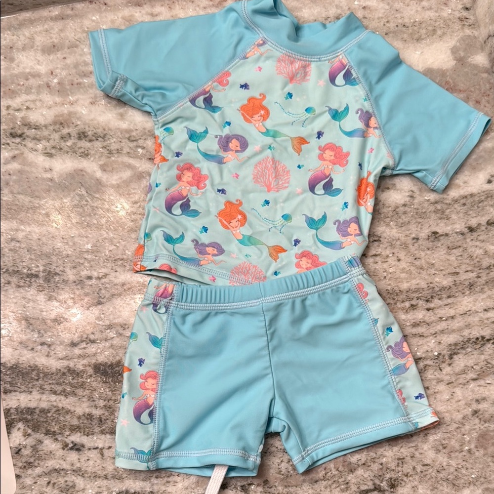 Kids Swim Set - Blue Mermaid Design